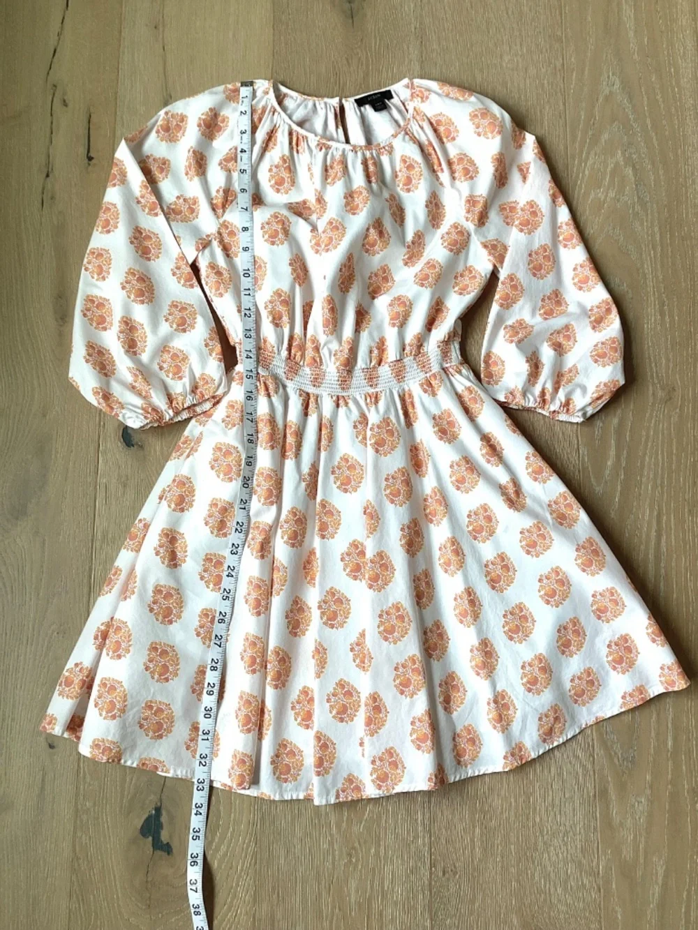 NWOT J.Crew SZ XXS Women's Smocked Waist Mini Dress Gathered Floral Block Print